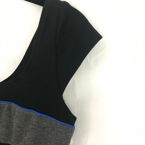 BCBG Maxazria Dress Size 2 EUC  Black Gray Blue color block - Picture 5 of 9
